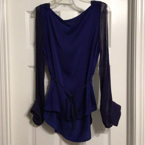 T Tahari Tops - NWOT, Royal blue T TAHARI blouse